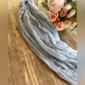 Elegant Light Blue Grey Table Runner Occasion 10 Feet